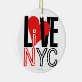 Love NYC Live in NYC Ornament Zwart Wit (Rechts)