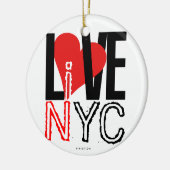 Love NYC Live in NYC Ornament Zwart Wit (Links)