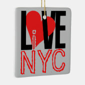 Love NYC Live in NYC Square Ornament (Rechts)