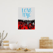 Love NYC Manhattan New York City Poster (Keuken)