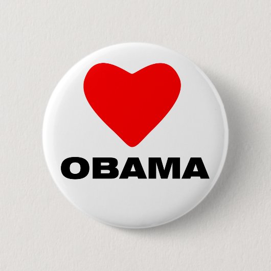 Love Obama Ronde Button 5,7 Cm (Voorkant)