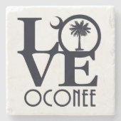 LOVE Oconee SC Stenen Onderzetter (Voorkant)