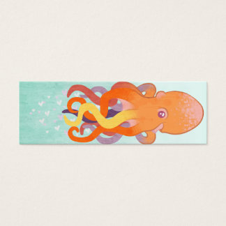 Love Octopus Bladwijzer Mini Visitekaartjes
