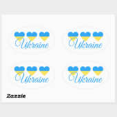 Love Oekraïne Ovale Sticker (Vel)