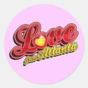 Love of Atlanta Ronde Sticker