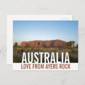 Love of Australia Ayers Rock Uluru Briefkaart (Voorkant / Achterkant)