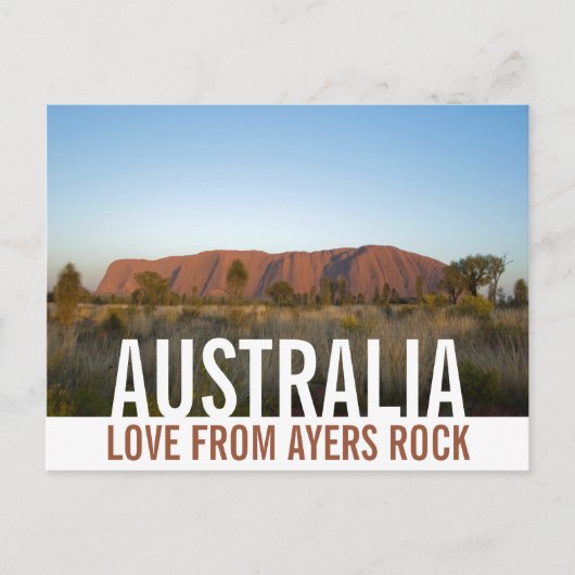 Love of Australia Ayers Rock Uluru Briefkaart (Voorkant)