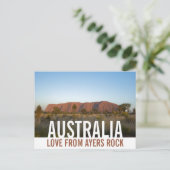 Love of Australia Ayers Rock Uluru Briefkaart (Staand voorkant)