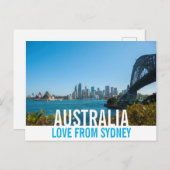 Love of Australia Sydney Harbor Bridge Opera Briefkaart (Voorkant / Achterkant)