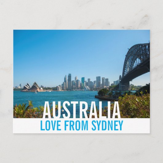 Love of Australia Sydney Harbor Bridge Opera Briefkaart (Voorkant)