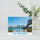 Love of Australia Sydney Harbor Bridge Opera Briefkaart (Staand voorkant)