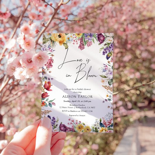 Love of Bloom Spring Floral Vrijgezellenfeest Kaart