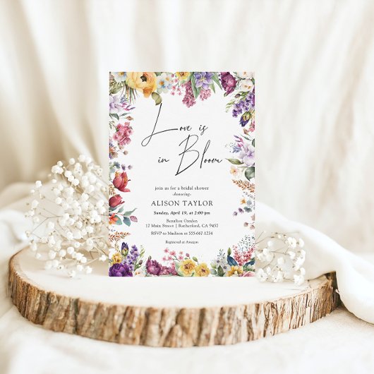 Love of Bloom Spring Floral Vrijgezellenfeest Kaart