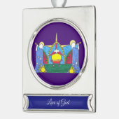 Love of God Banner Ornament Verzilverd Banner Ornament (Links)