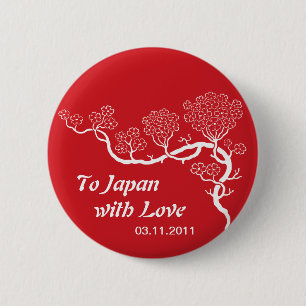 Love of Japan Cherry Blossom Button