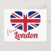 Love of London | Hart Shaped UK Flag Union Jack Briefkaart (Voorkant)