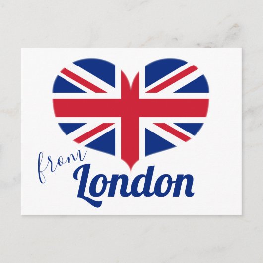 Love of London | Hart Shaped UK Flag Union Jack Briefkaart (Voorkant)
