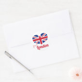 Love of London | Hart Shaped UK Flag Union Jack Ronde Sticker (Envelop)