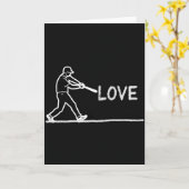 Love Of The Game Baseball Art Card Kaart (Gele Bloem)