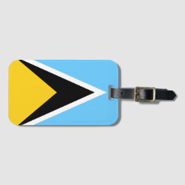 Love Oh Love | Saint Lucia Vlag Anthem Blauwe teks Bagagelabel