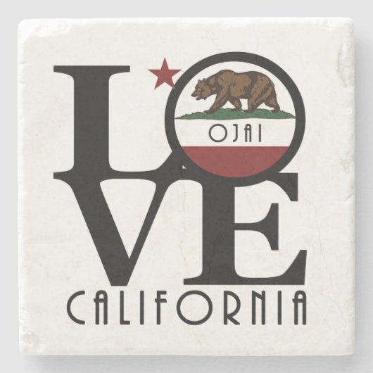 LOVE Ojai California Stenen Onderzetter (Voorkant)