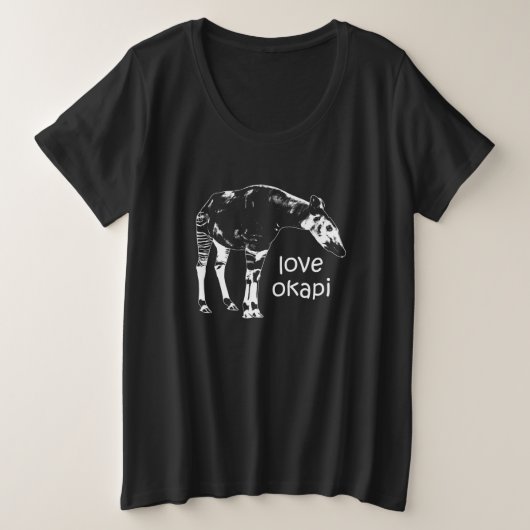 Love Okapi Grote Maat T-shirt (Design voorkant)