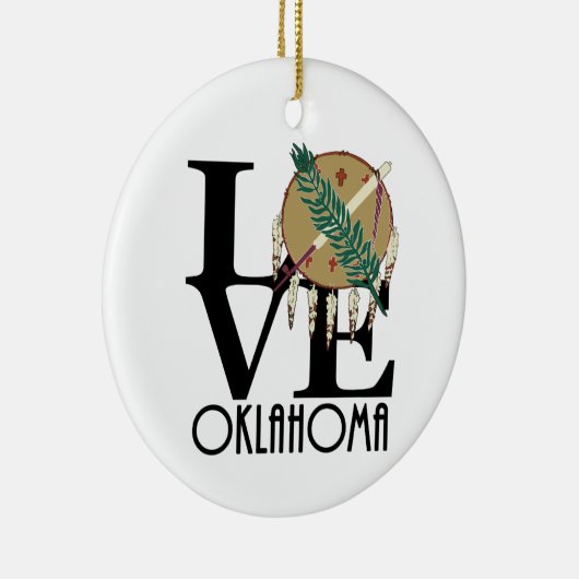 LOVE Oklahoma Keramisch Ornament (Rechts)
