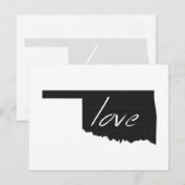Love Oklahoma Map Shaped Antiek Black Chalkboard Briefkaart (Voorkant / Achterkant)