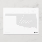 Love Oklahoma Map Shaped Antiek Black Chalkboard Briefkaart (Achterkant)