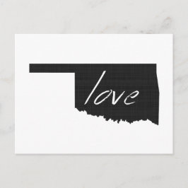Love Oklahoma Map Shaped Antiek Black Chalkboard Briefkaart