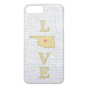 LOVE Oklahoma State kaart verplaatsbare hart Case-Mate iPhone Case