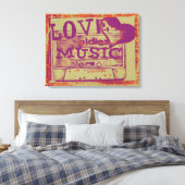 Love oldies muziek 4 Canvas Afdruk (Insitu (Slaapkamer))
