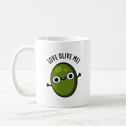 Love Olive Me Funny Food Pun Koffiemok (Links)
