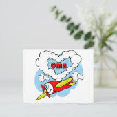 Love Oma Kinder Airplane Briefkaart (Staand voorkant)
