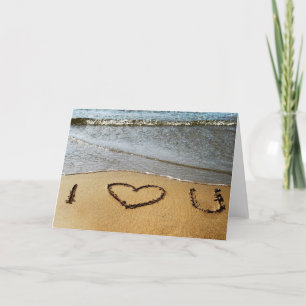 Love On The Beach Greeting Card Kaart