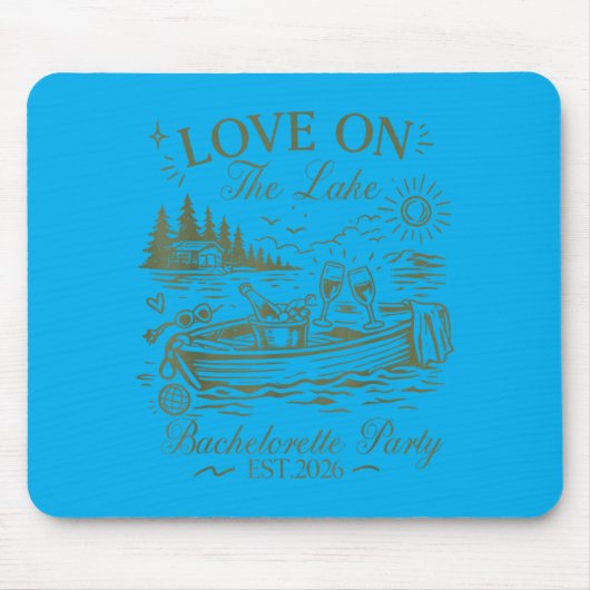 Love On The Lake Bachelorette-feestje Est 2026 Muismat (Voorkant)