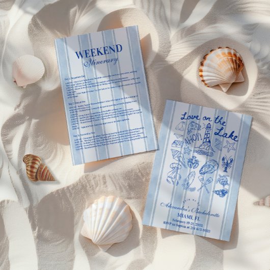 Love on the Lake Bachelorette Kaart