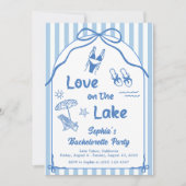 Love On The Lake Meidenavondfeest Kaart (Voorkant)