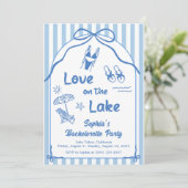 Love On The Lake Meidenavondfeest Kaart (Staand voorkant)