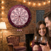 Love On The Line Pink Marble Romantic Couple’s Dartbord