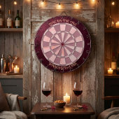 Love On The Line Pink Marble Romantic Couple’s Dartbord