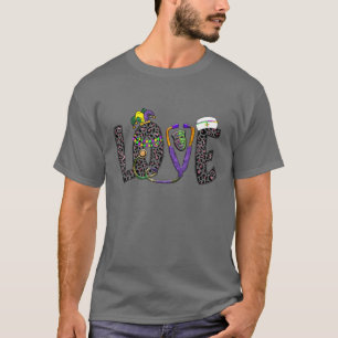 Love Oncology Neopard Mardi Gras Festival Co T-shirt