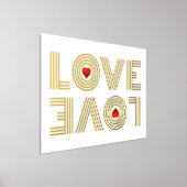 "LOVE" Ondersteboven woord en rode harten Folie Afdrukken (Laagn)