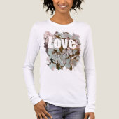 Love One Another Cherry Blossom Tri-Blend Shirt (Voorkant volledig)