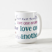 Love one another  coffee mug koffiemok (Voorkant rechts)