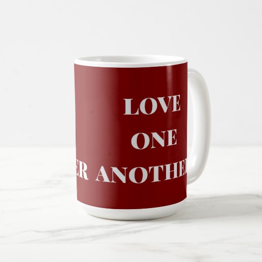 Love one another  coffee mug koffiemok (Voorkant rechts)