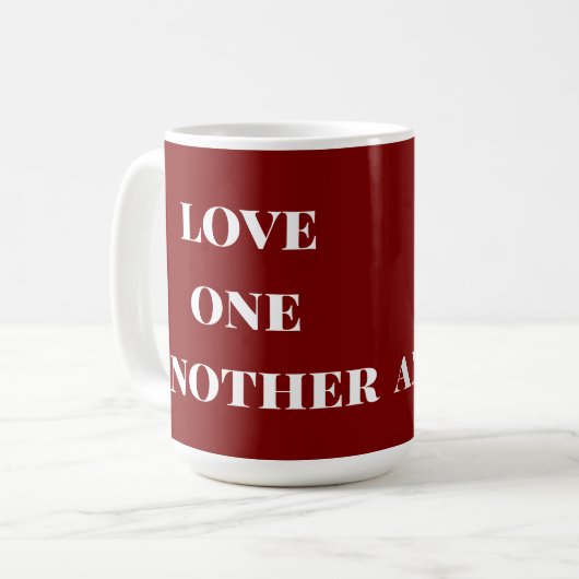 Love one another  coffee mug koffiemok (Voorkant links)