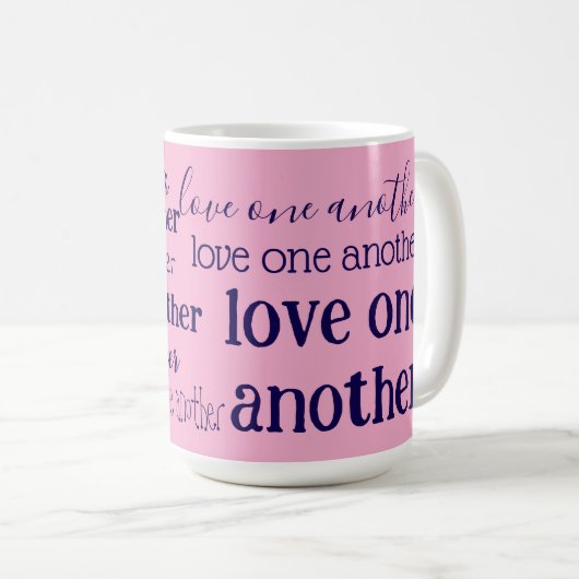 Love one another coffee mug koffiemok (Voorkant rechts)