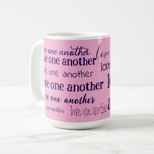 Love one another  coffee mug koffiemok (Voorkant links)