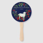 Love One Another | Lamb & Floral Hand Fans Handwaaier (Voorkant)
